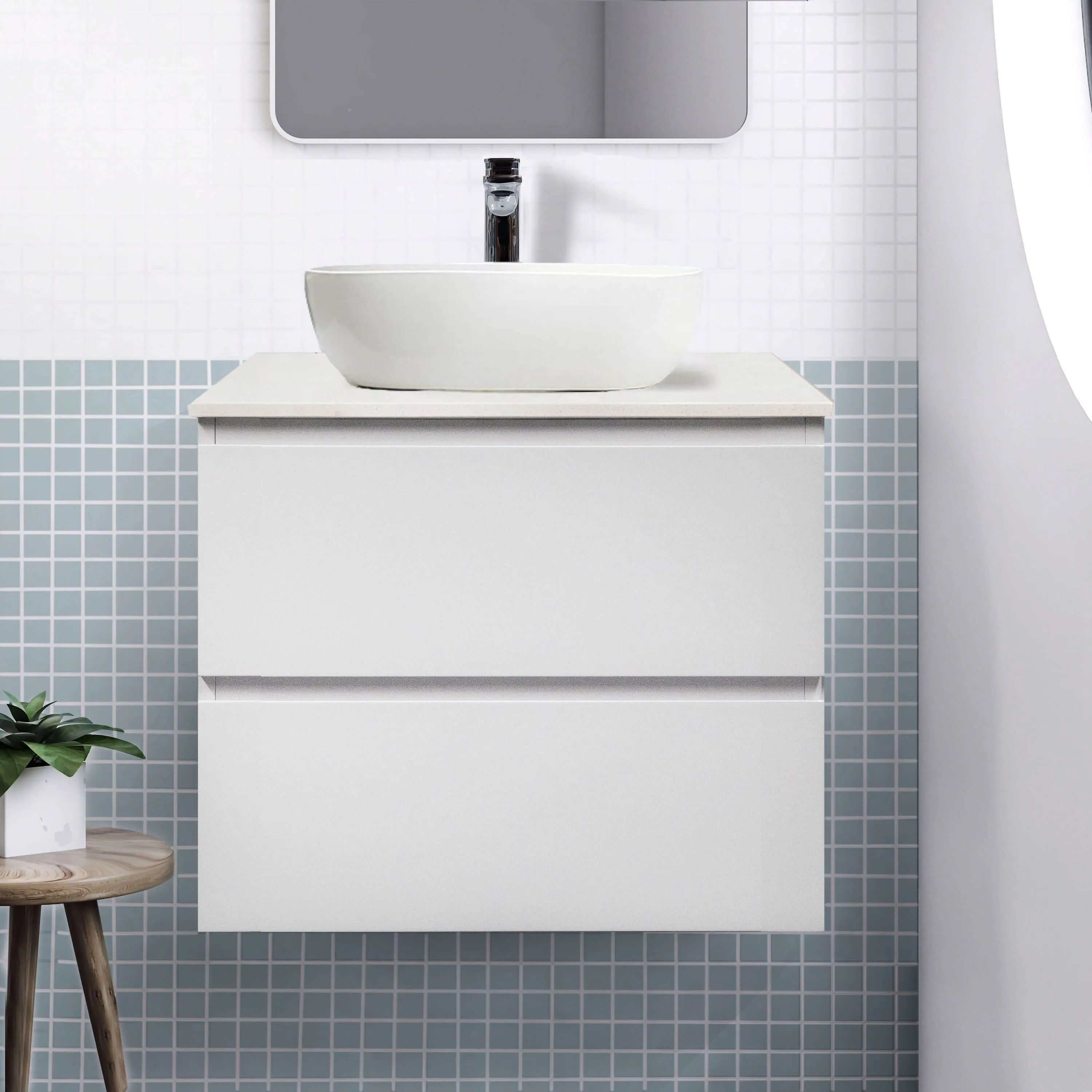 Mia 600mm Wall Hung Bathroom Vanity