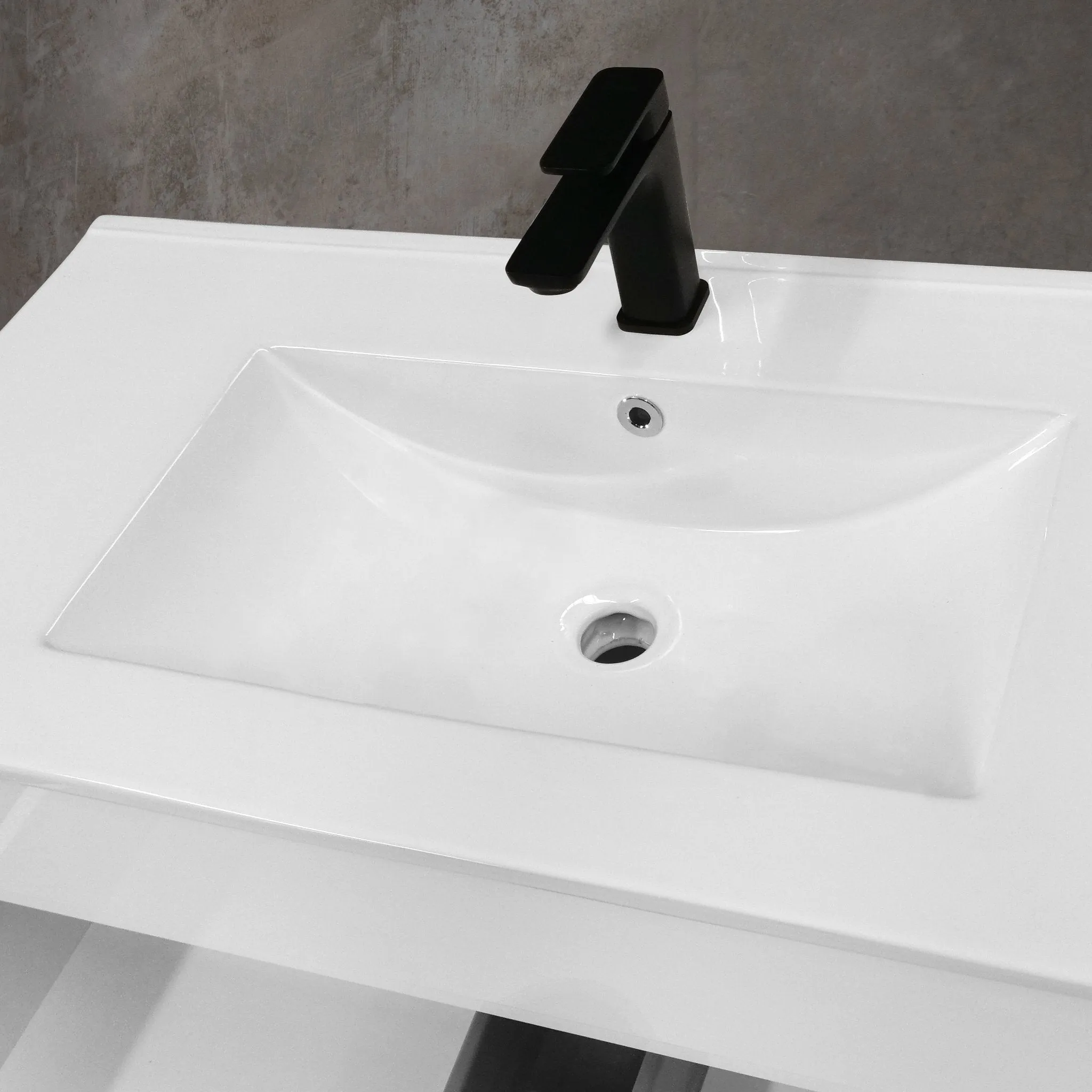 Mia 900mm Wall Hung Vanity   Ceramic Top