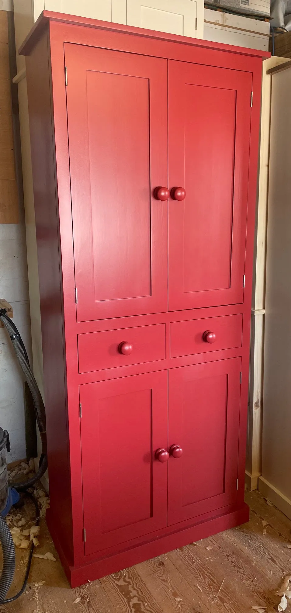 **NEW! Larder Pantry Kitchen Utility Cupboard with Spice Racks (40 cm deep) 2 Door over 2 Door with 2 Drawer Storage