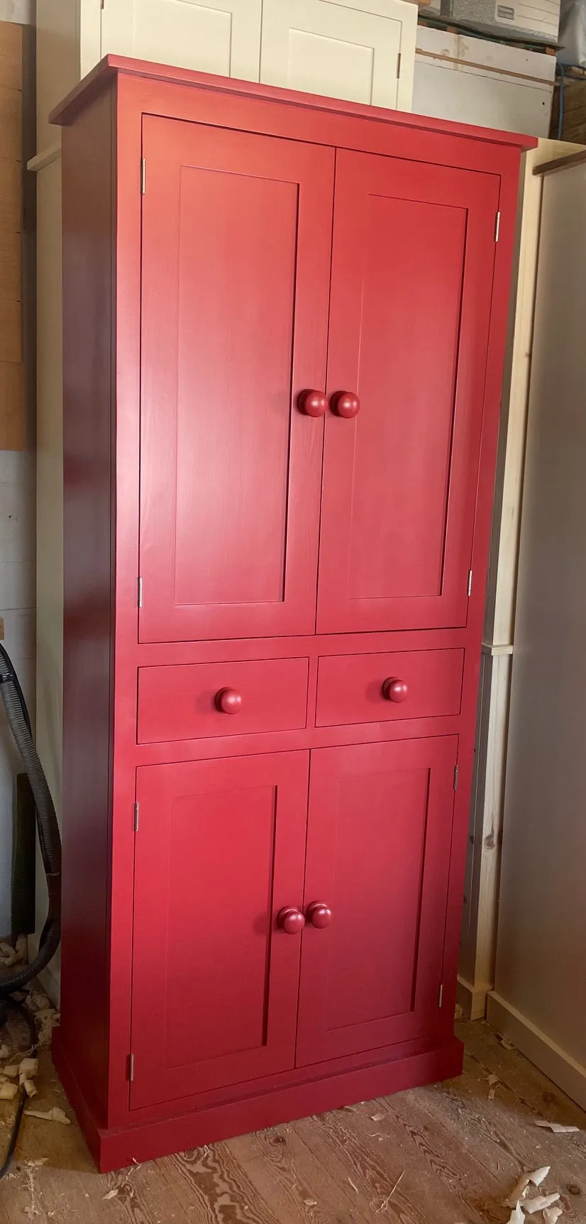 **NEW! Larder Pantry Kitchen Utility Cupboard with Spice Racks (40 cm deep) 2 Door over 2 Door with 2 Drawer Storage