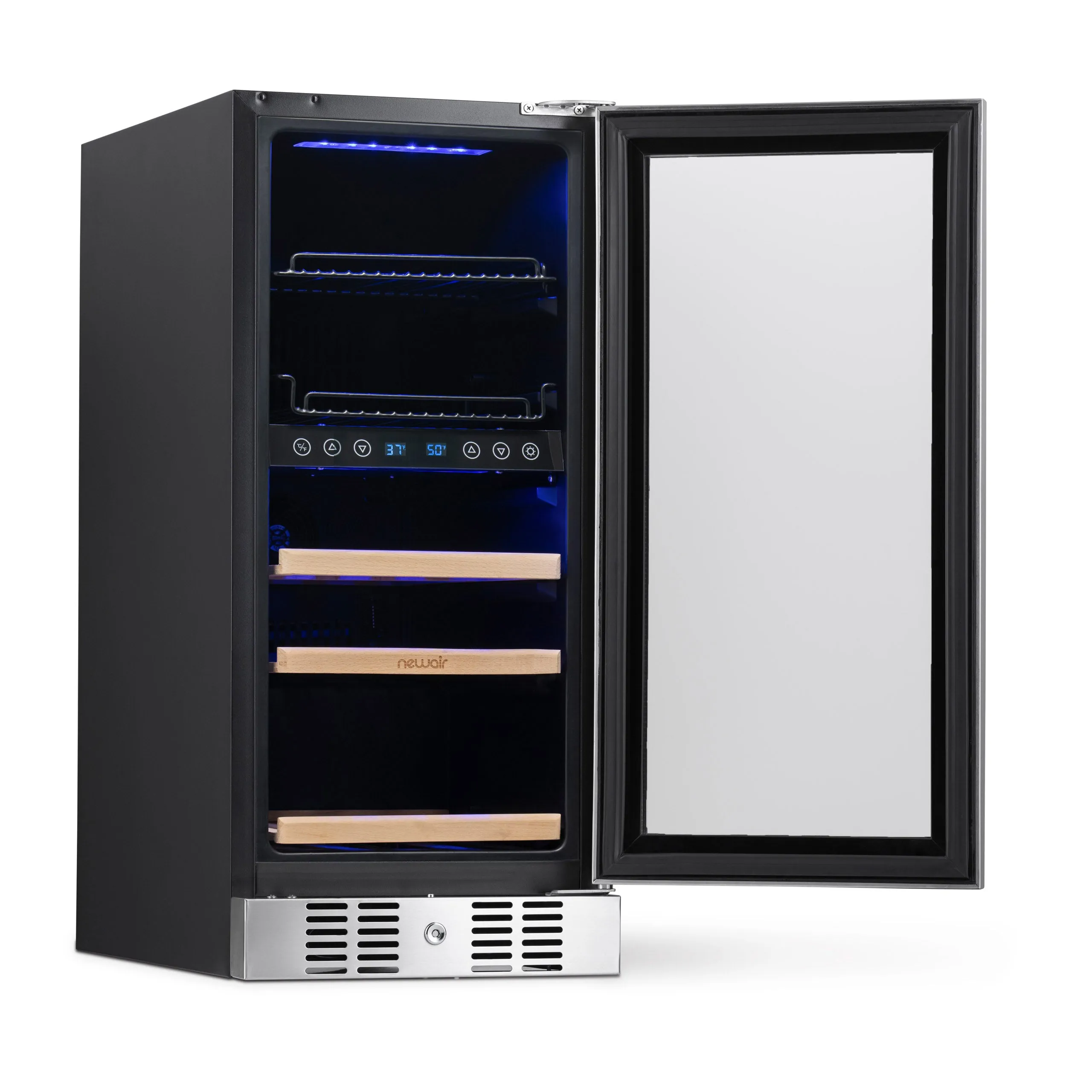 NewAir 48 Can, 9 Wine Bottle Dual Zone Compressor Wine Cooler