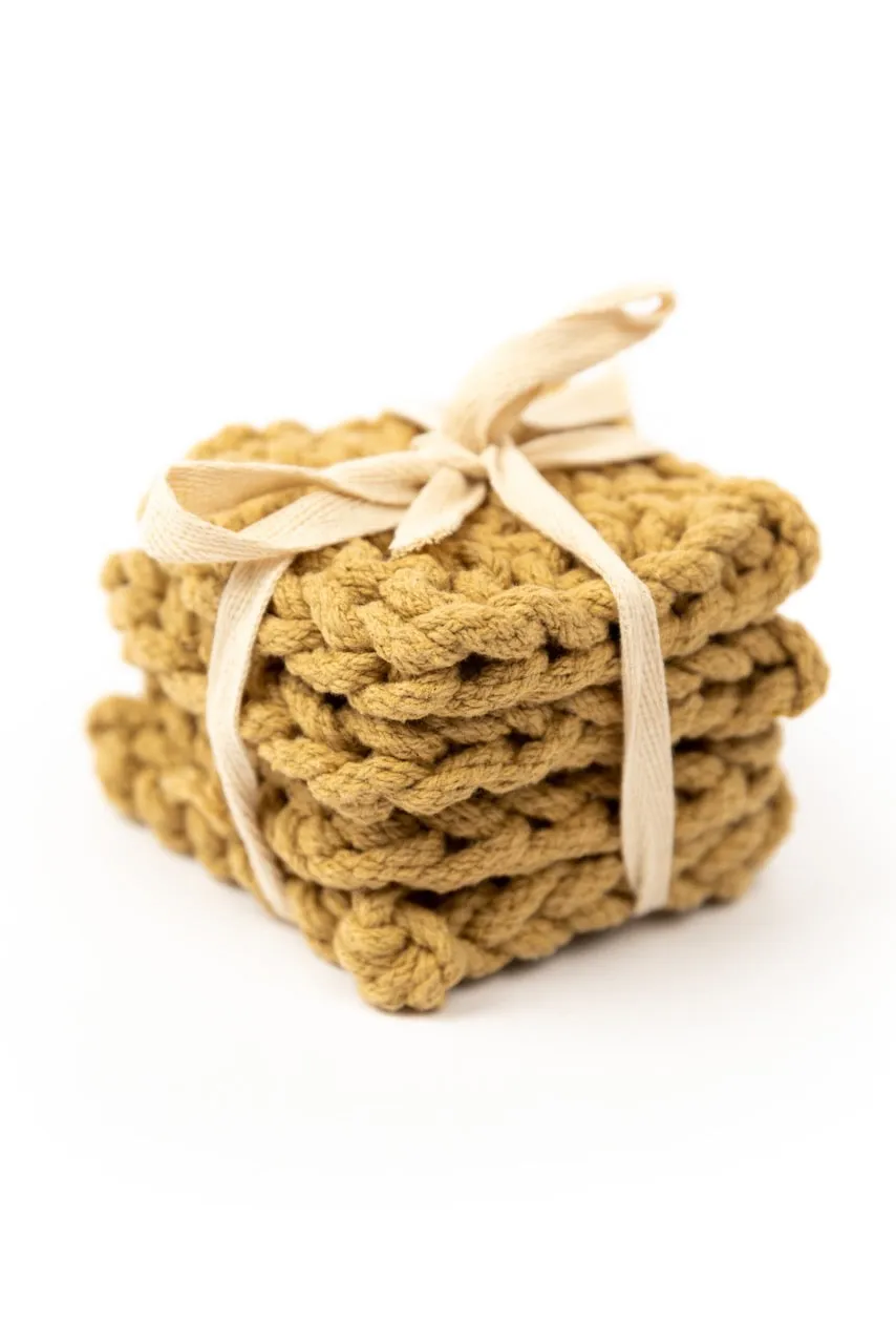 Olive Mill Crocheted Coasters