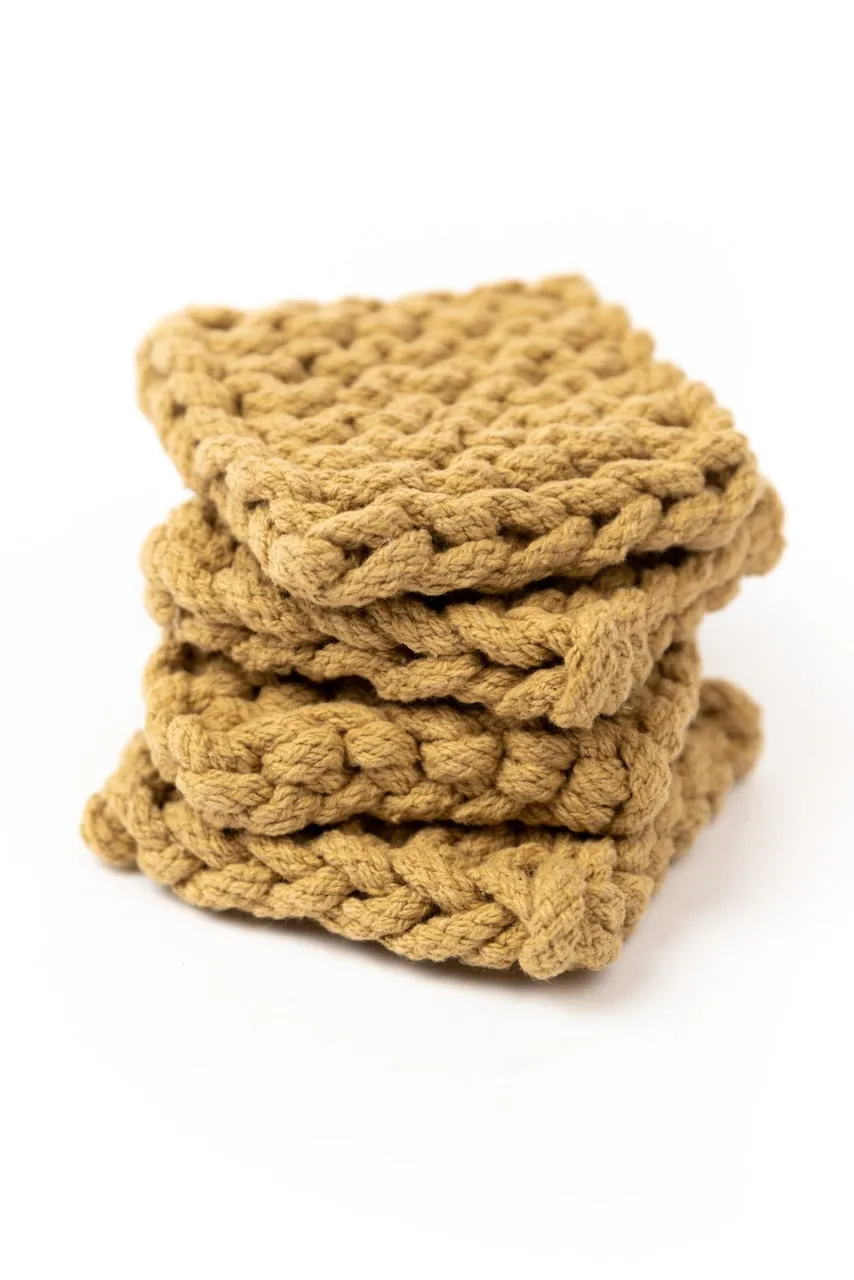 Olive Mill Crocheted Coasters