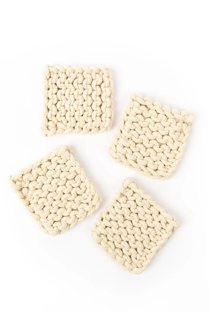 Olive Mill Crocheted Coasters