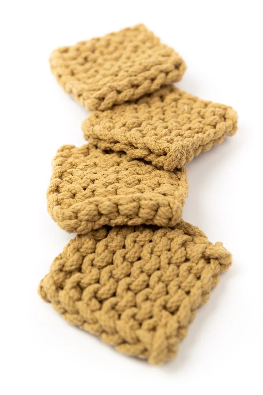 Olive Mill Crocheted Coasters