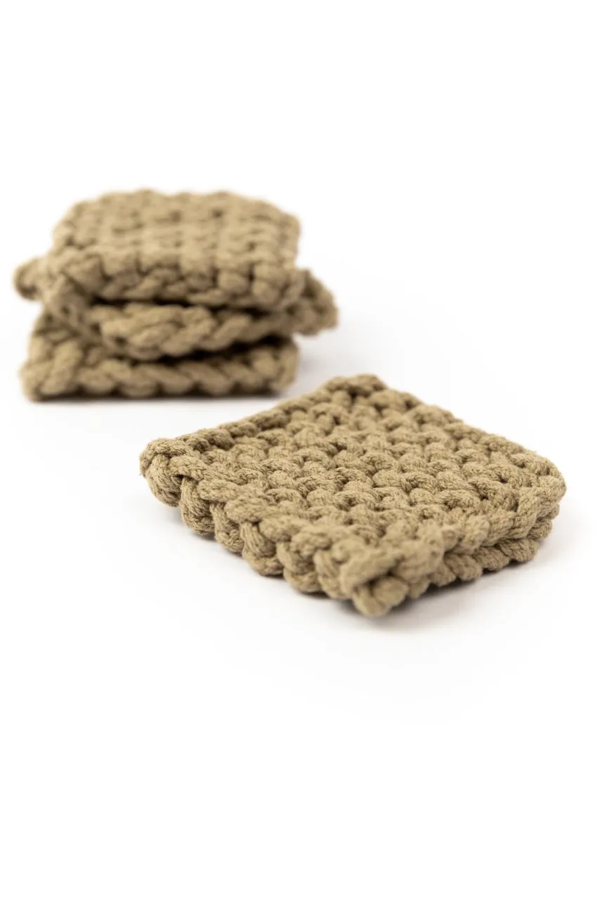 Olive Mill Crocheted Coasters