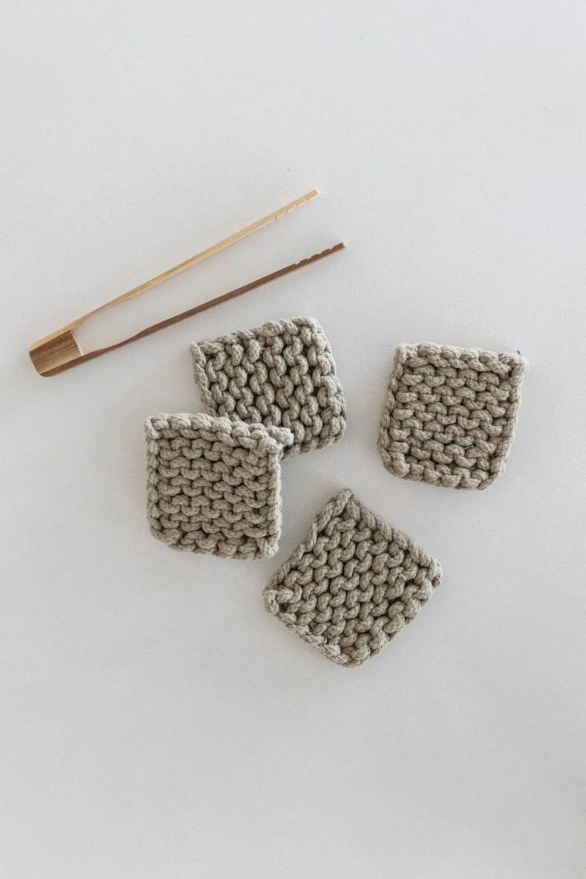 Olive Mill Crocheted Coasters