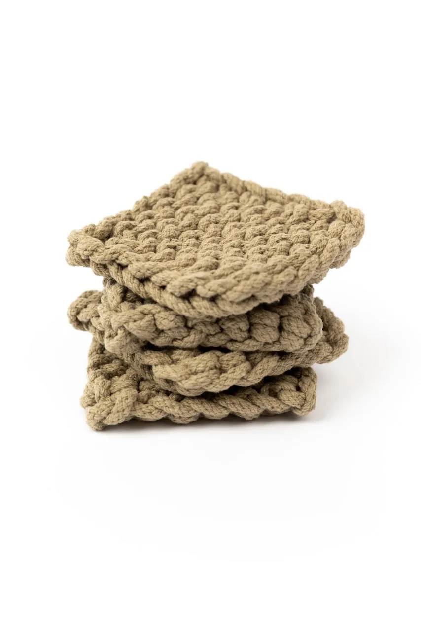 Olive Mill Crocheted Coasters