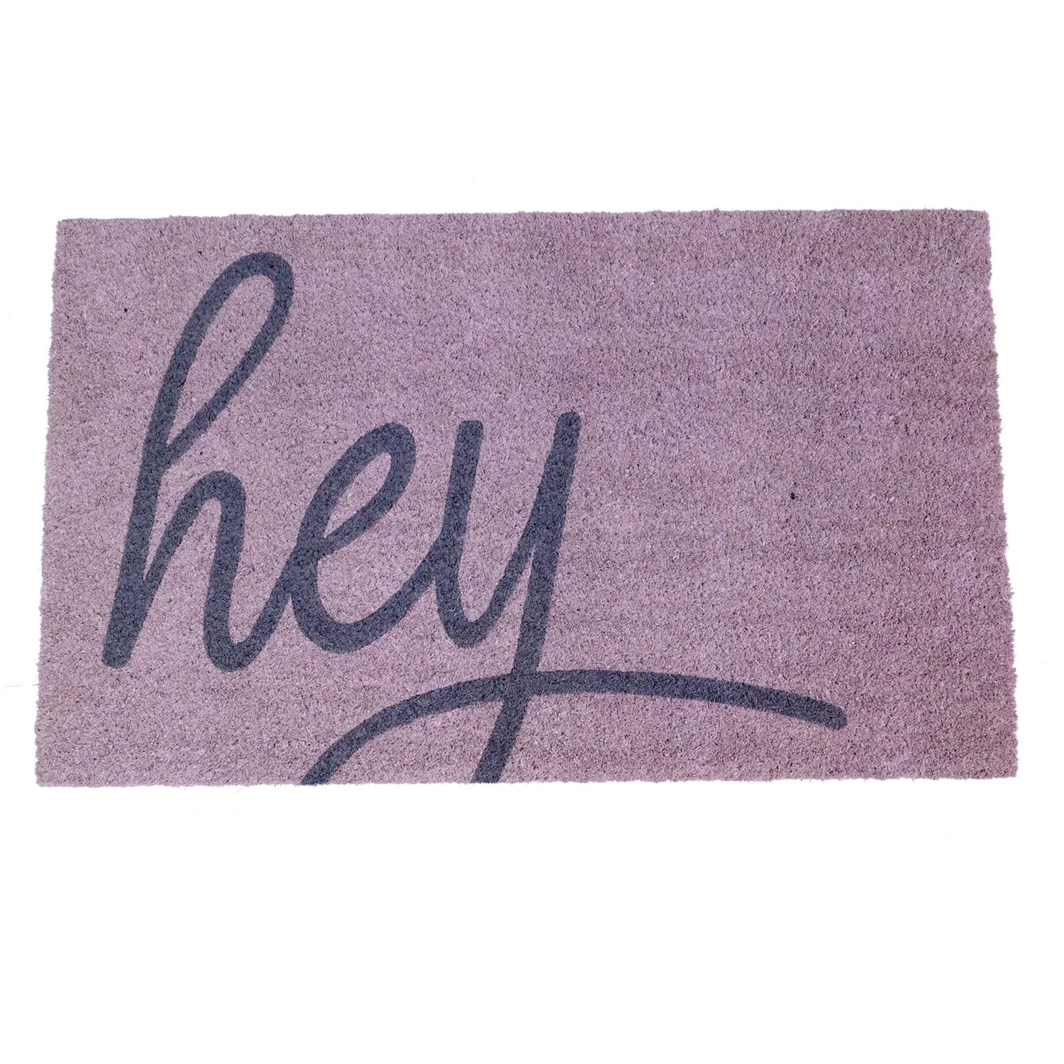 OnlyMat Hey Printed colourful Natural Coir Door mat with PVC backing