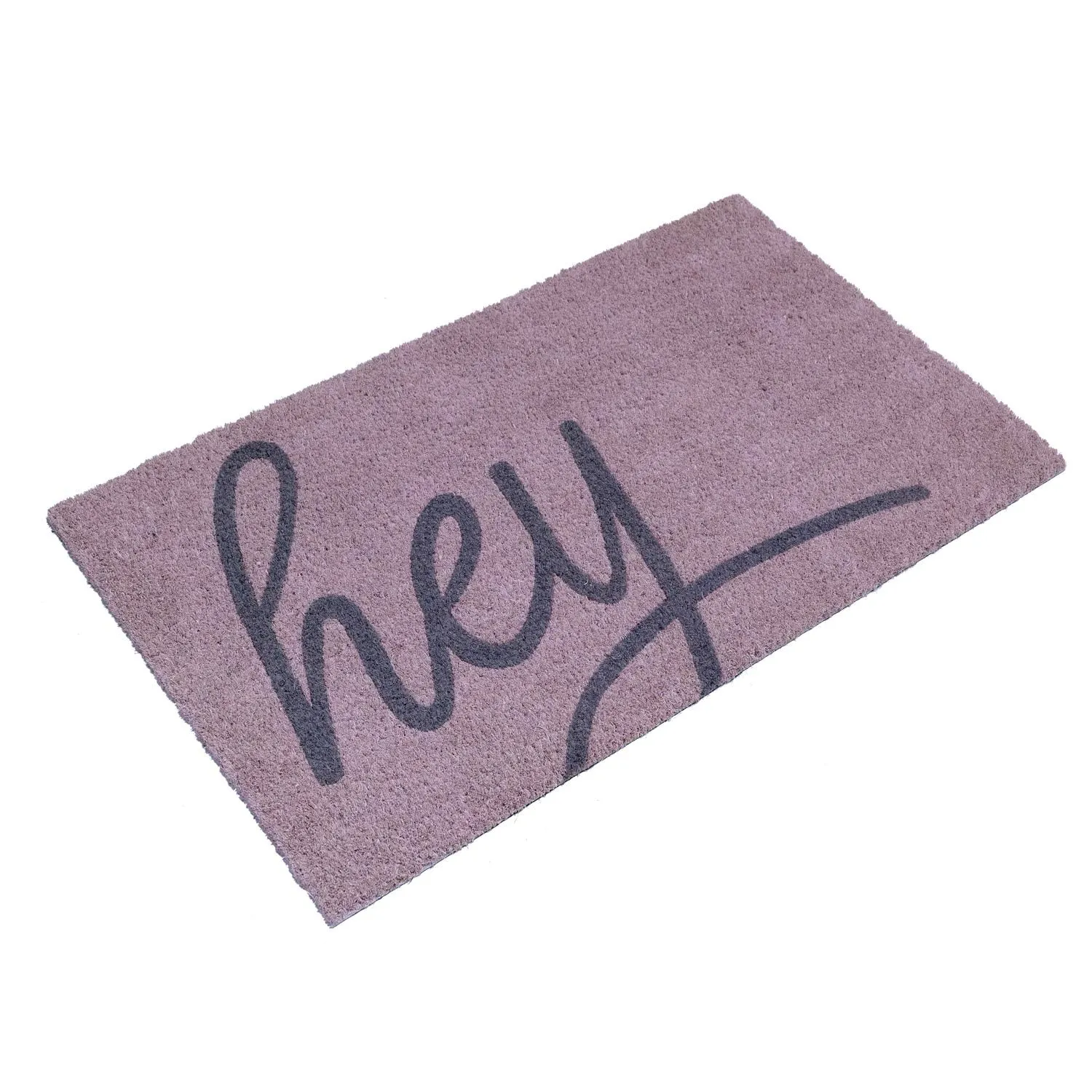 OnlyMat Hey Printed colourful Natural Coir Door mat with PVC backing