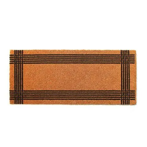 OnlyMat Natural Coir Door Mat with Printed Border Design