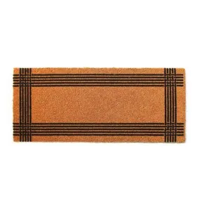 OnlyMat Natural Coir Door Mat with Printed Border Design