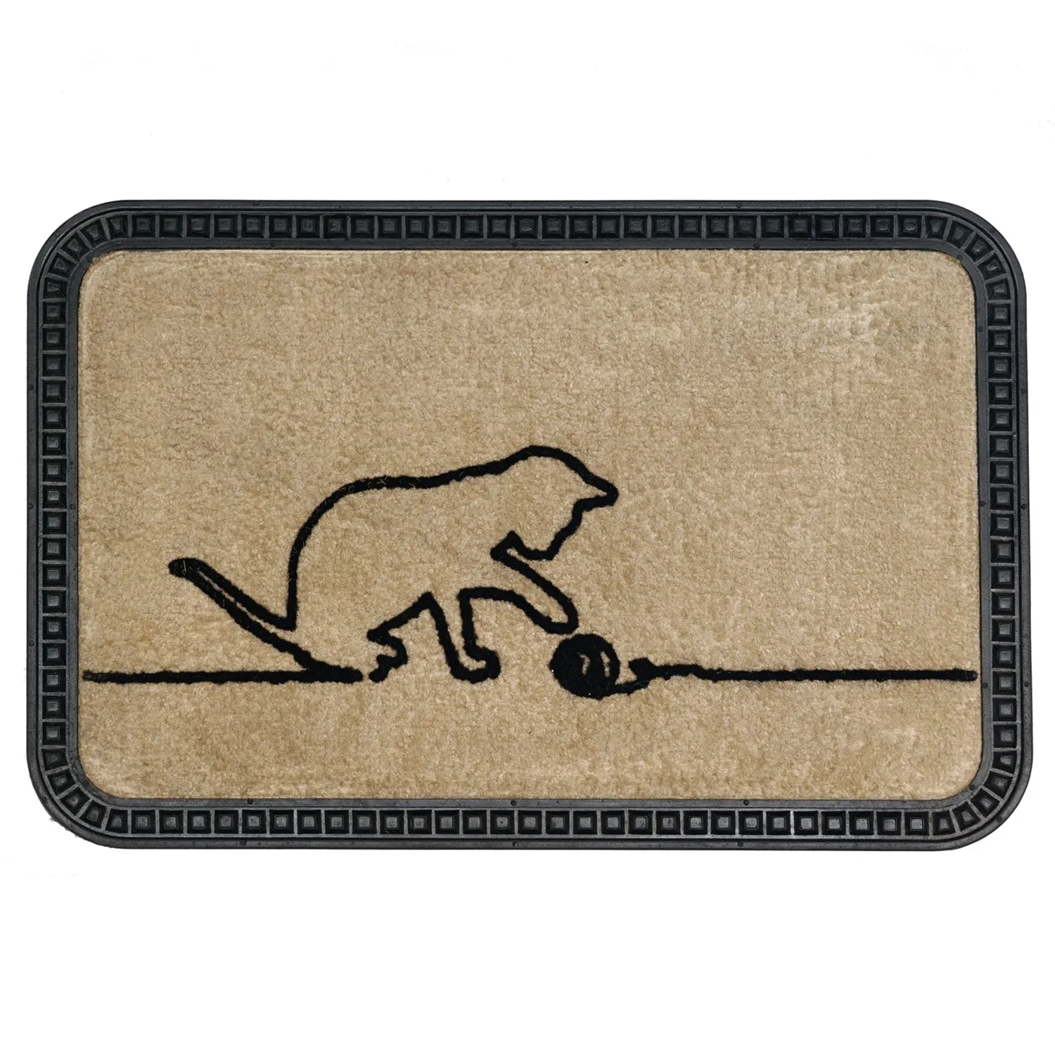 OnlyMat Soft QuickDry Bath Door Mat  Cat Design