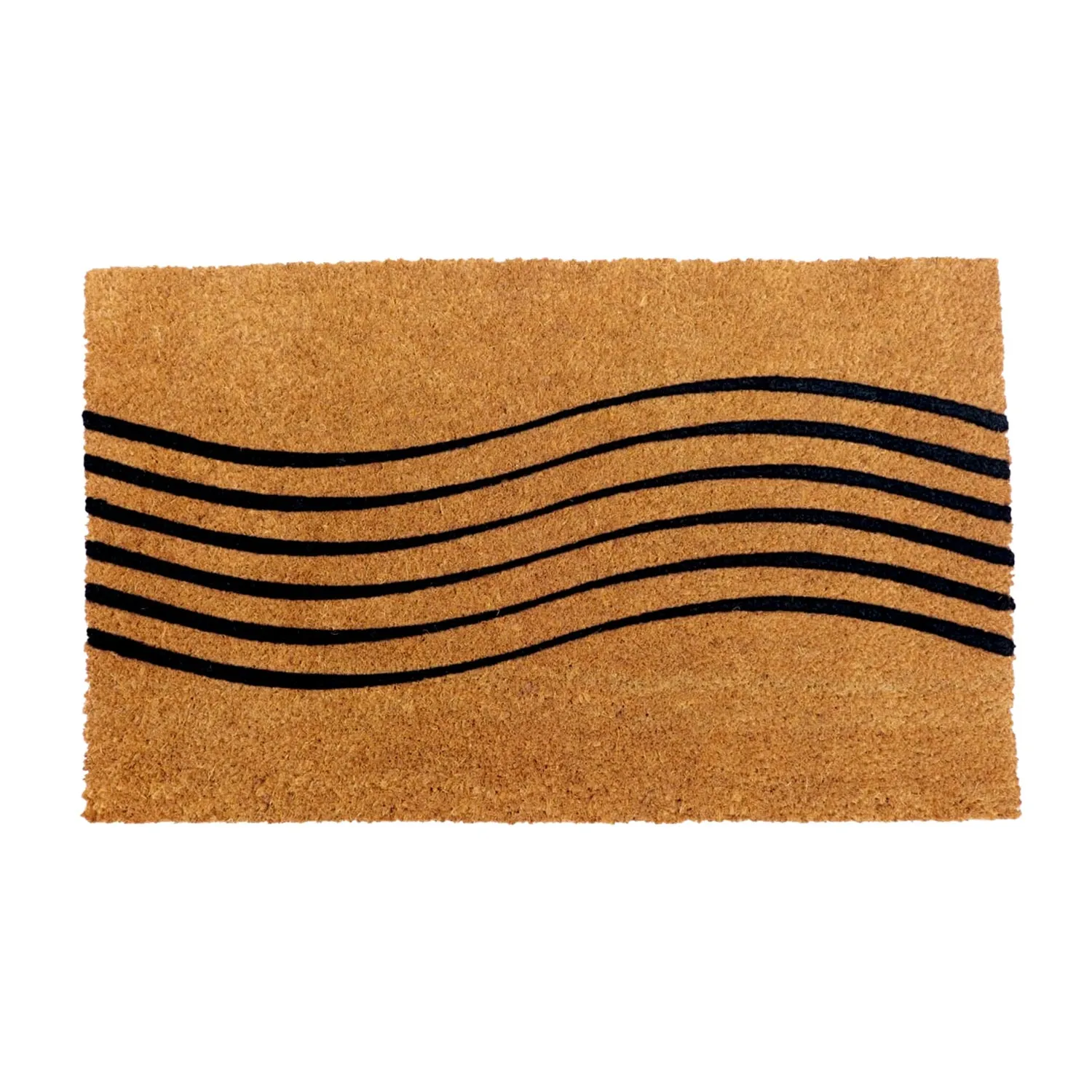 OnlyMat Wave Design Trendy Coir Doormat - 45cm x 75cm