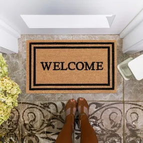 OnlyMat Welcome with Border Printed Entrance Coir Doormat