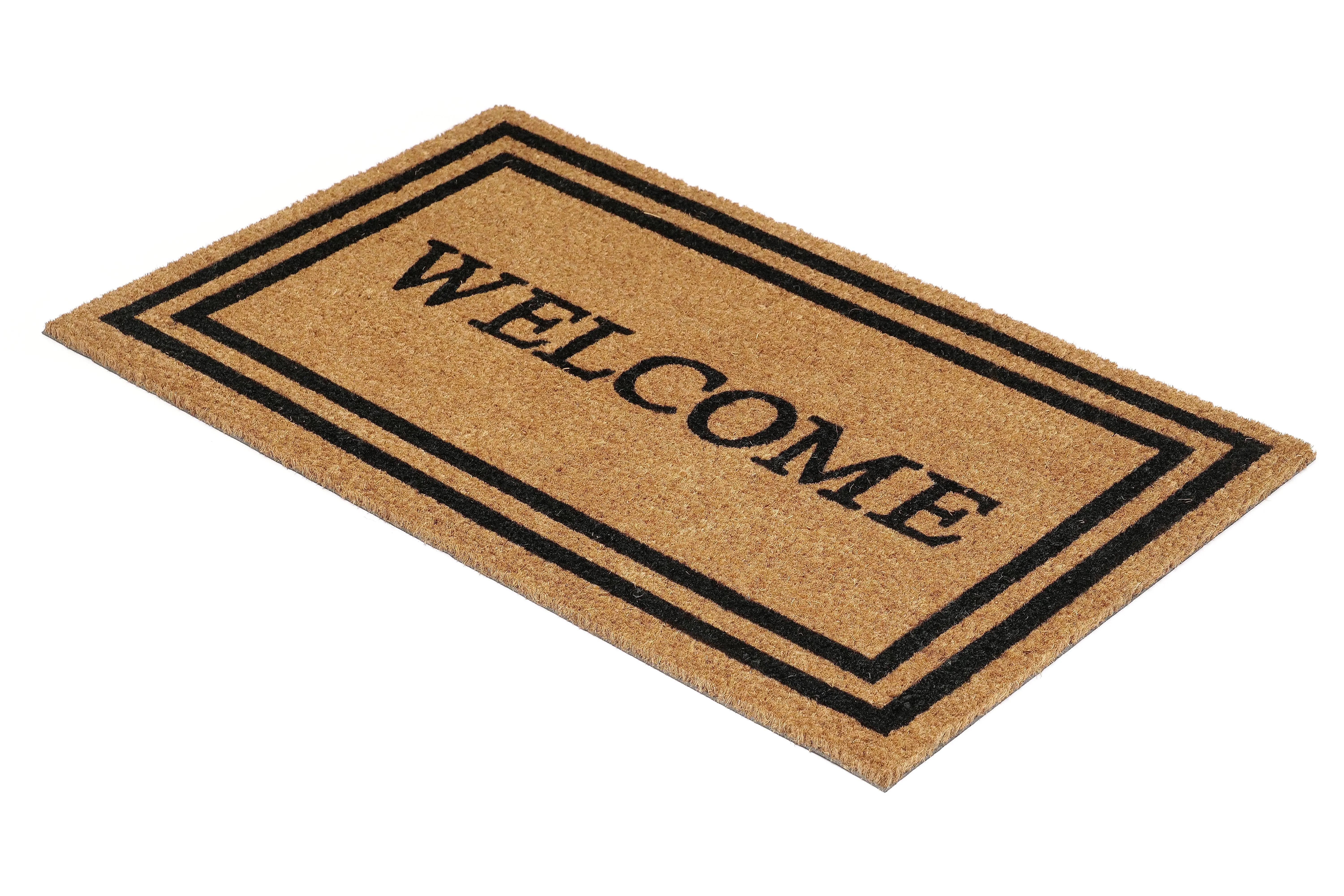 OnlyMat Welcome with Border Printed Entrance Coir Doormat