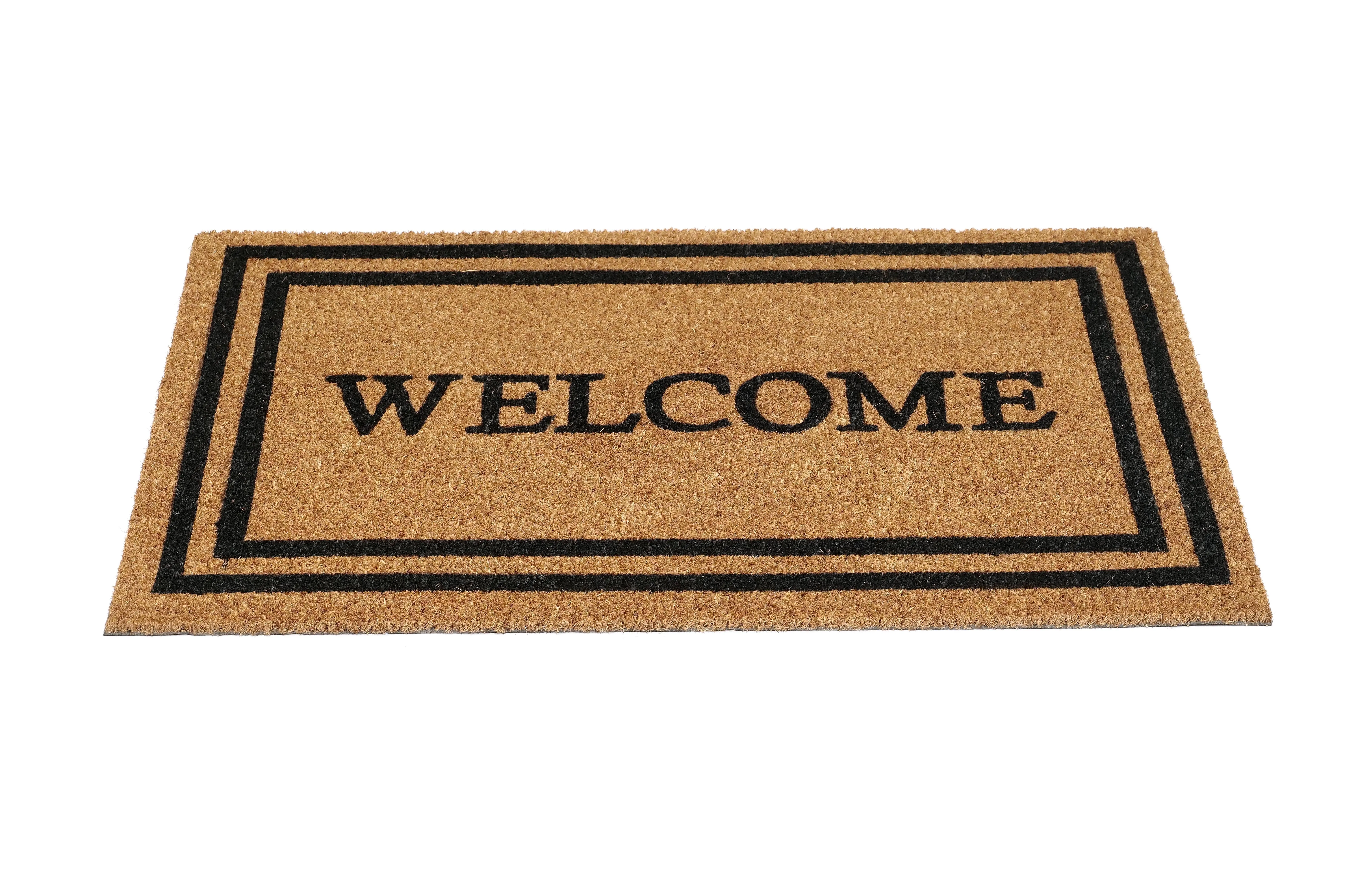 OnlyMat Welcome with Border Printed Entrance Coir Doormat