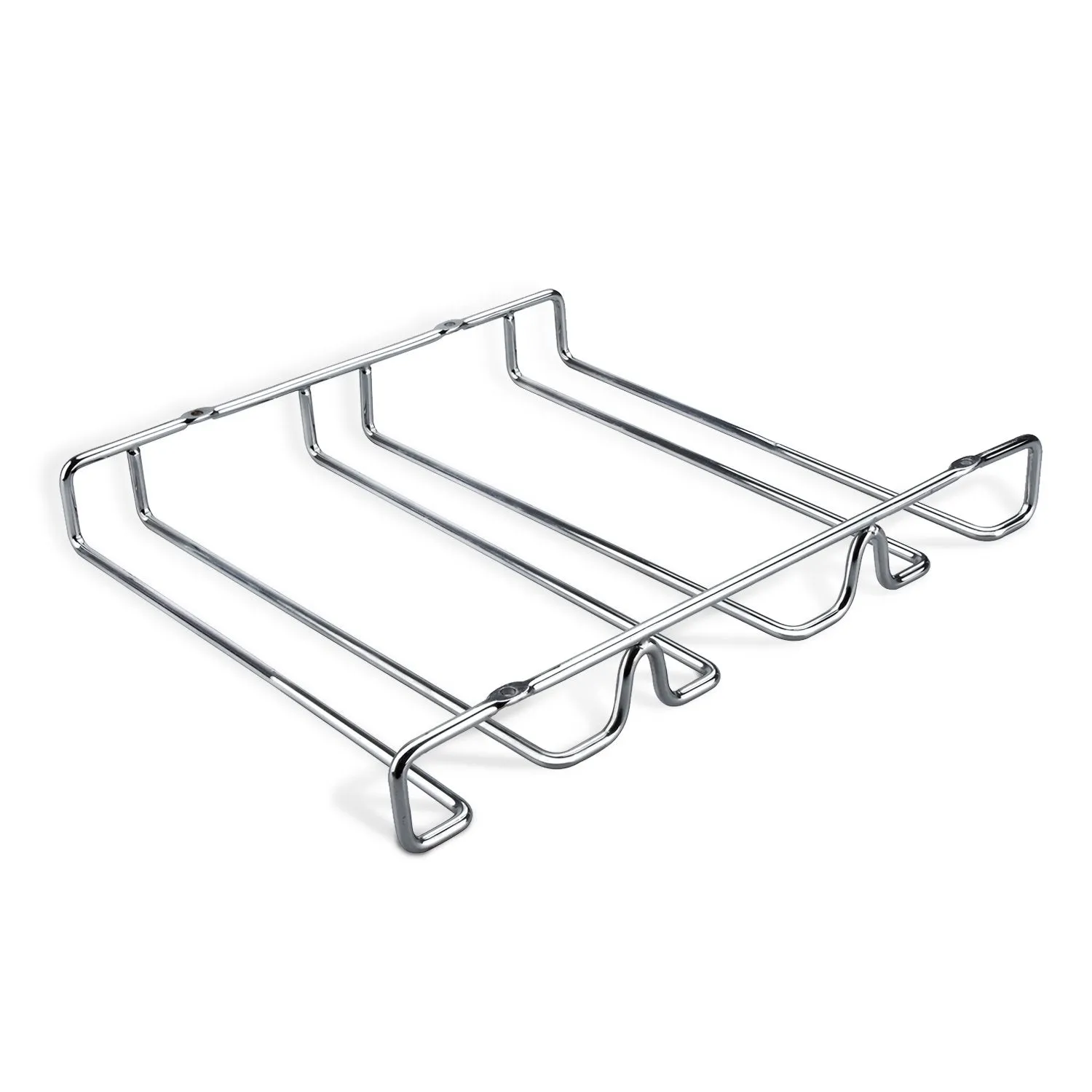 Orblue Under Cabinet Wine Glass Rack and Holder w/Universal Mounting Kit and Screws, Chrome Undercabinet Rack, Up to 9 Wine Glasses