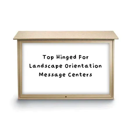 Outdoor Message Center 24" x 48"  Magnetic White Dry Erase Board with Posts (Single Door)