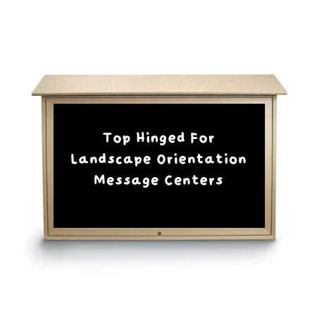 Outdoor Message Center 24" x 60" Magnetic Black Dry Erase Board with Posts (Single Door)