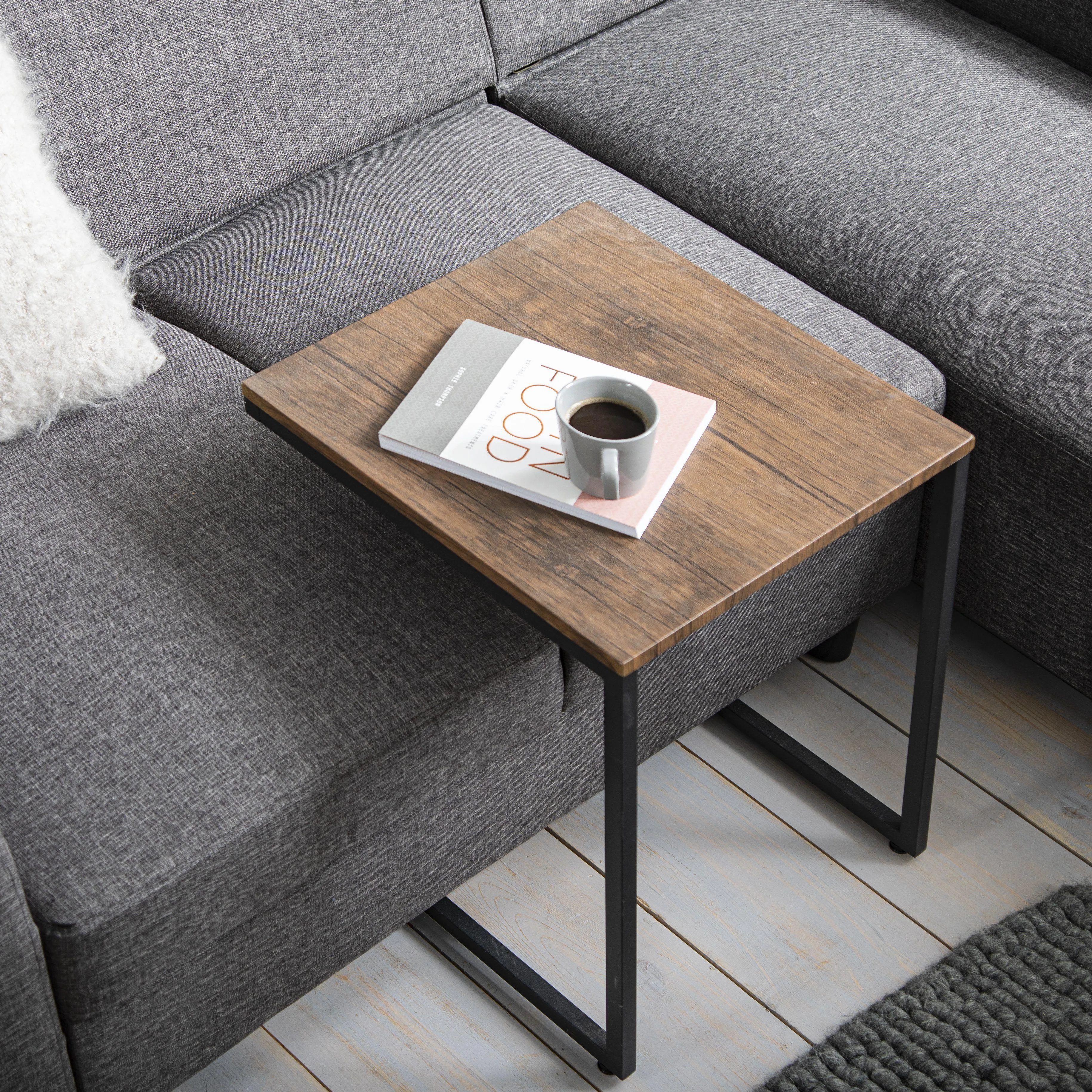 Outlet - Sheffield industrial nest of tables - wood effect & metal