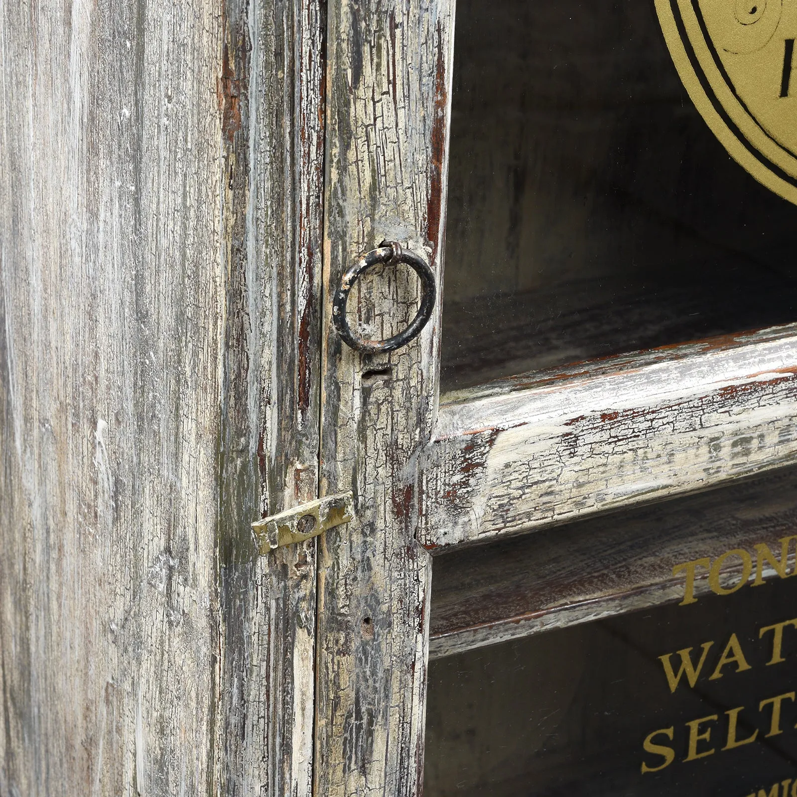 Painted Teak Glazed Side Cabinet - Ca 1930