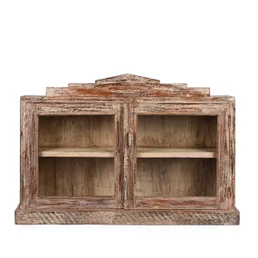 Painted Teak Glazed Wall Cabinet - Ca 1920