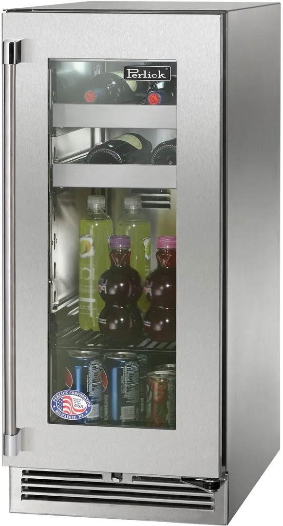 Perlick 15 inch Signature Series 2.8 cu.ft Beverage Center HP15BO-4-3