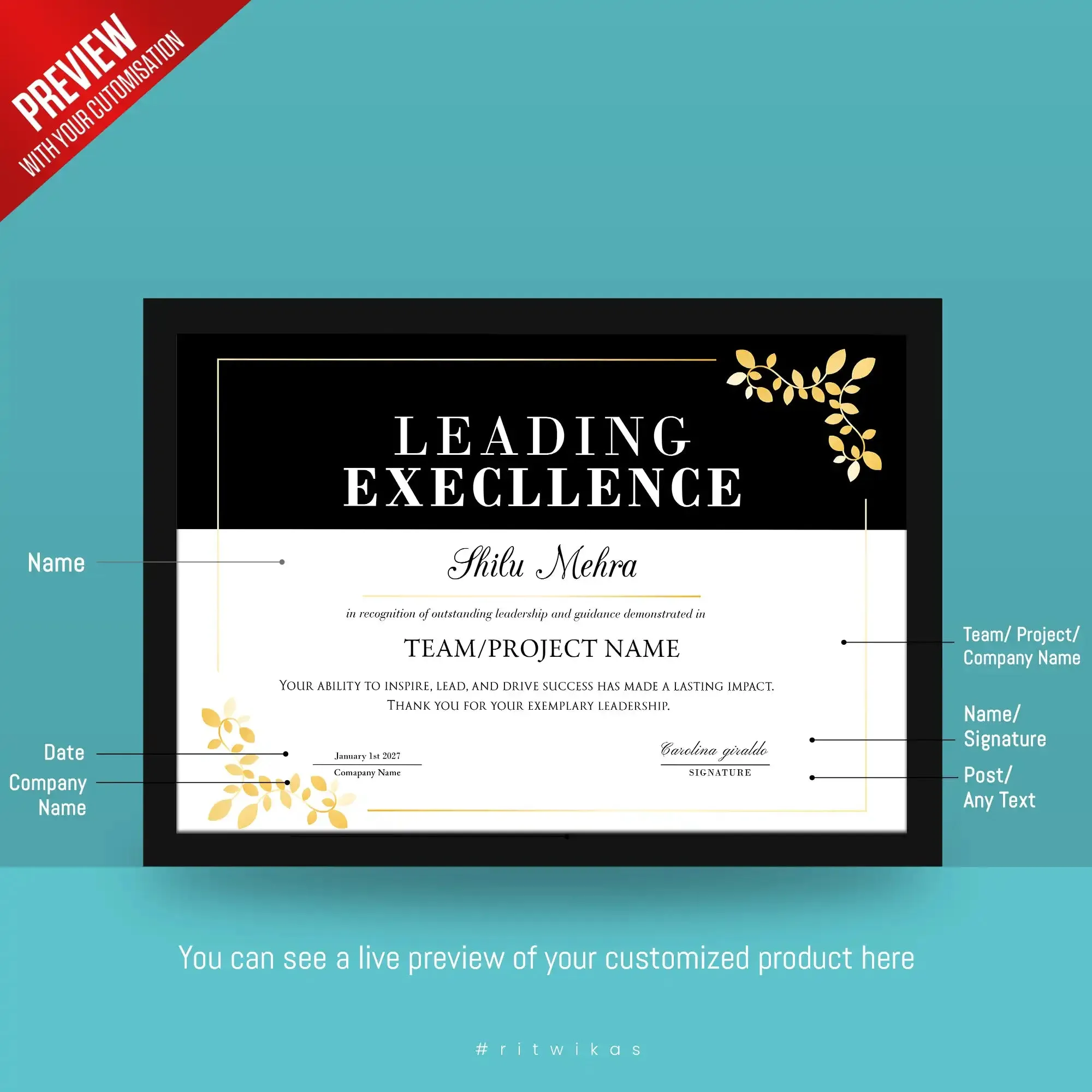 Personalized Leadership Certificate