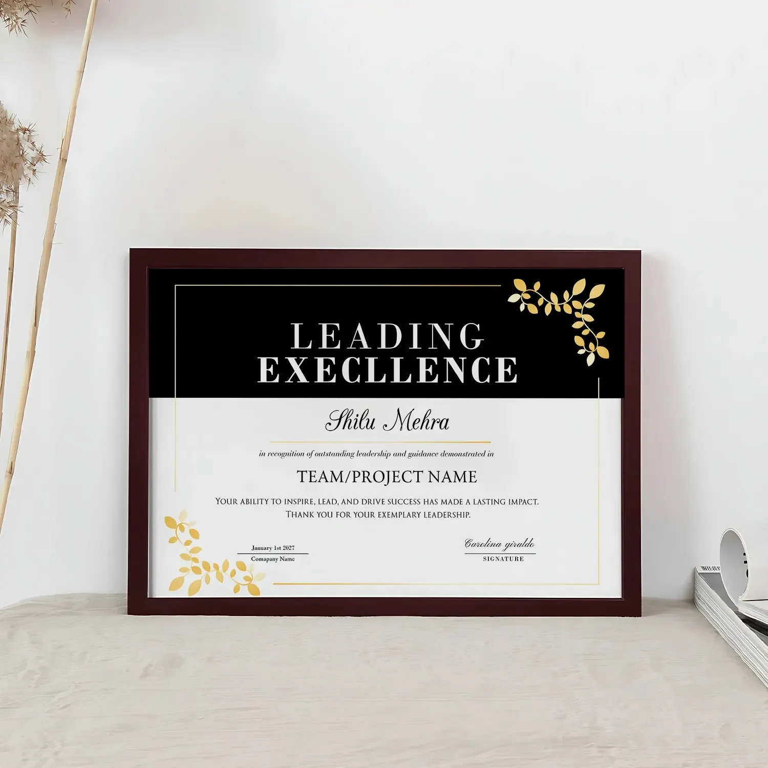 Personalized Leadership Certificate