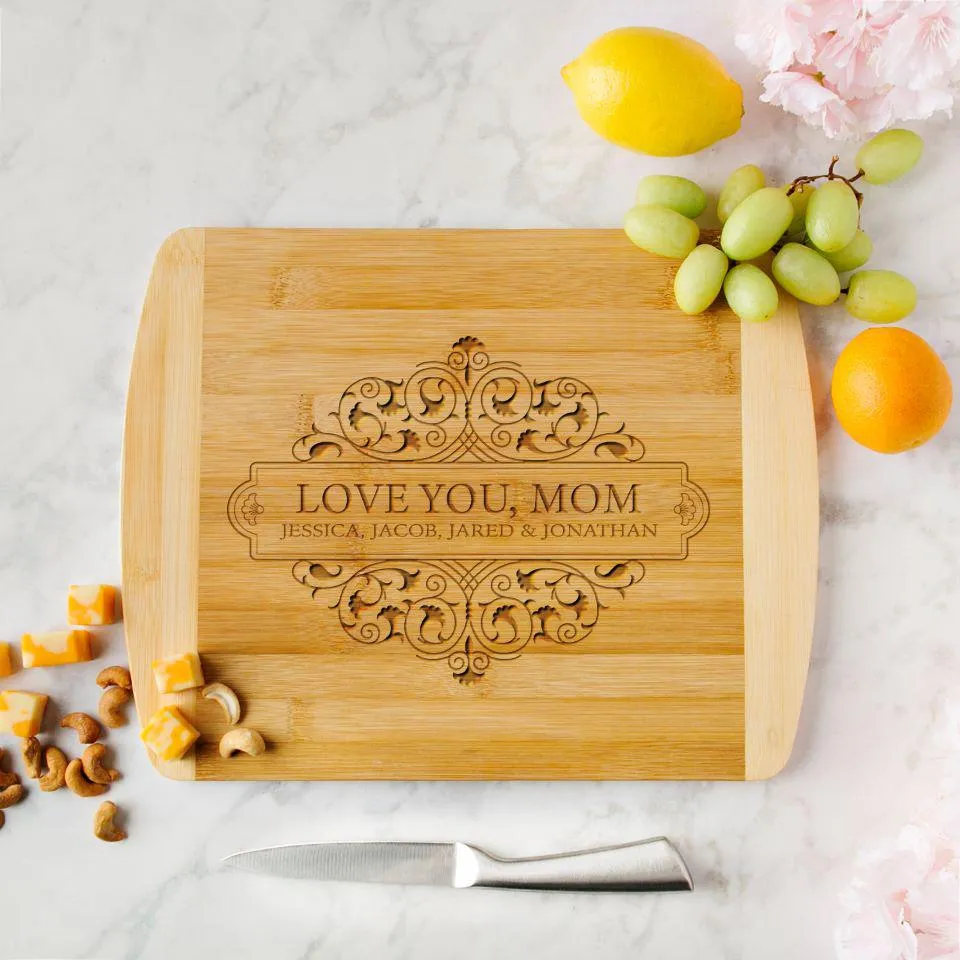 Personalized Mother's Day Cutting Board 11x14 (Rounded Edge)