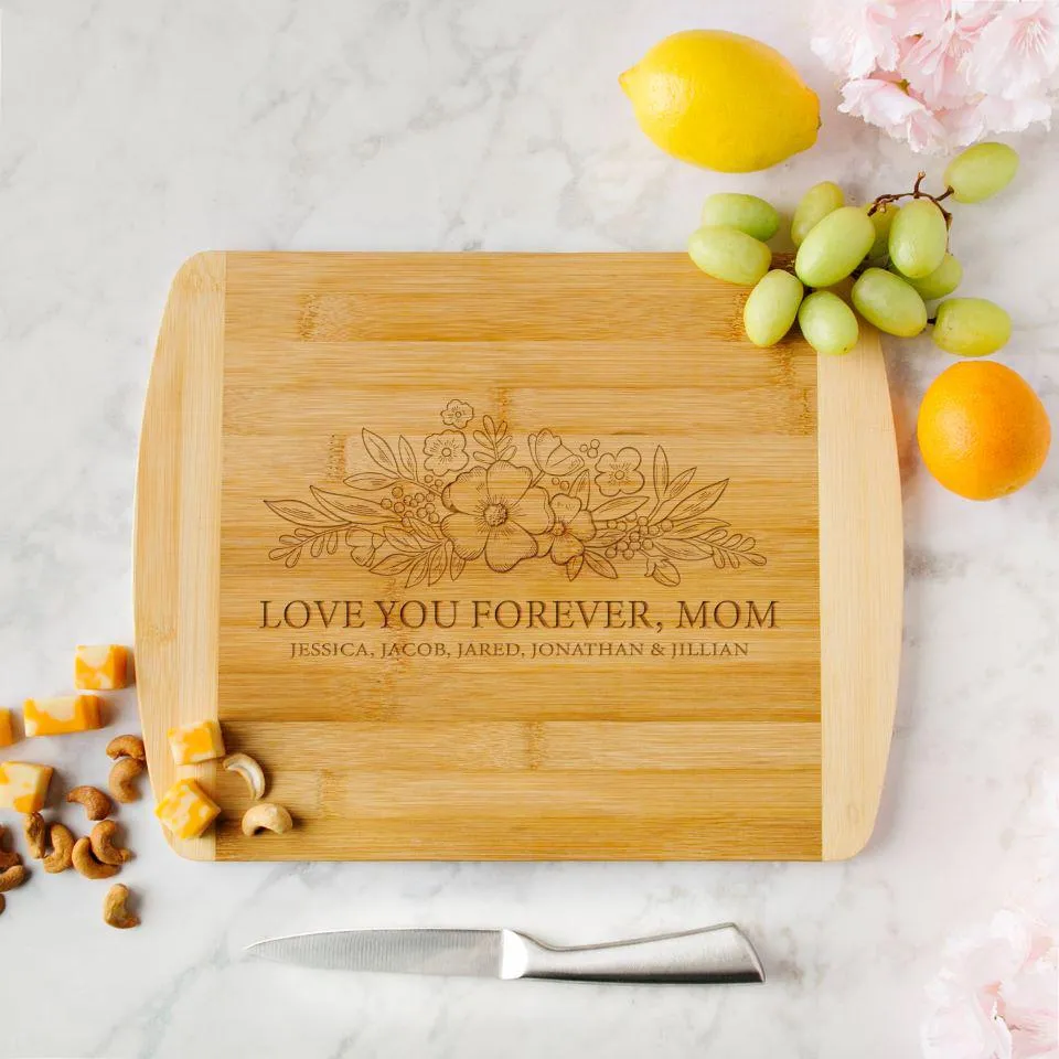 Personalized Mother's Day Cutting Board 11x14 (Rounded Edge)