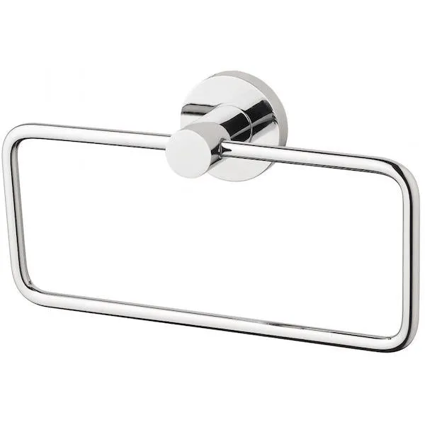 Phoenix Radii Hand Towel Holder Round Plate Chrome