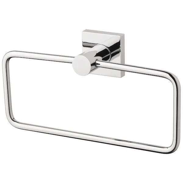 Phoenix Radii Hand Towel Holder Square Plate - Chrome
