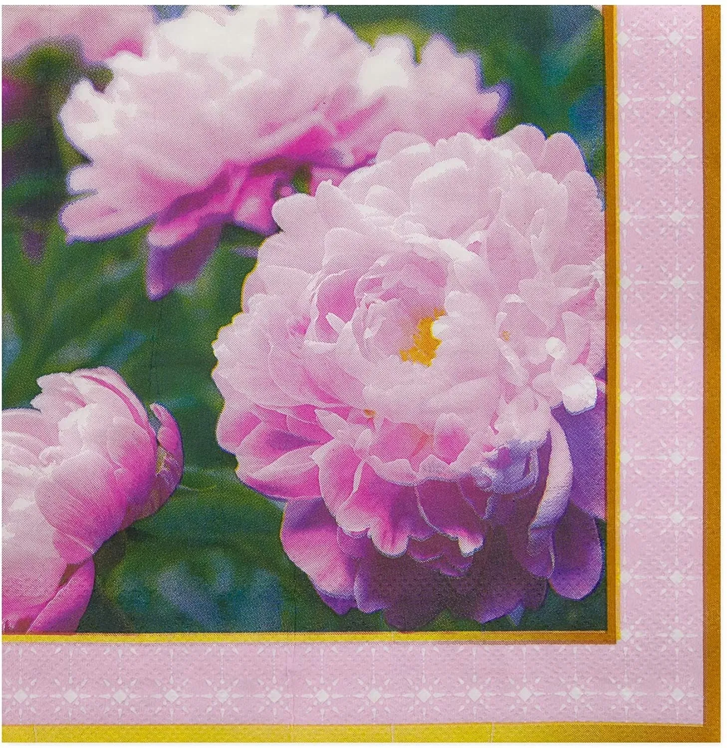 Pink Peony Napkins for Flower Party (6.5 x 6.5 In, 150 Pack)