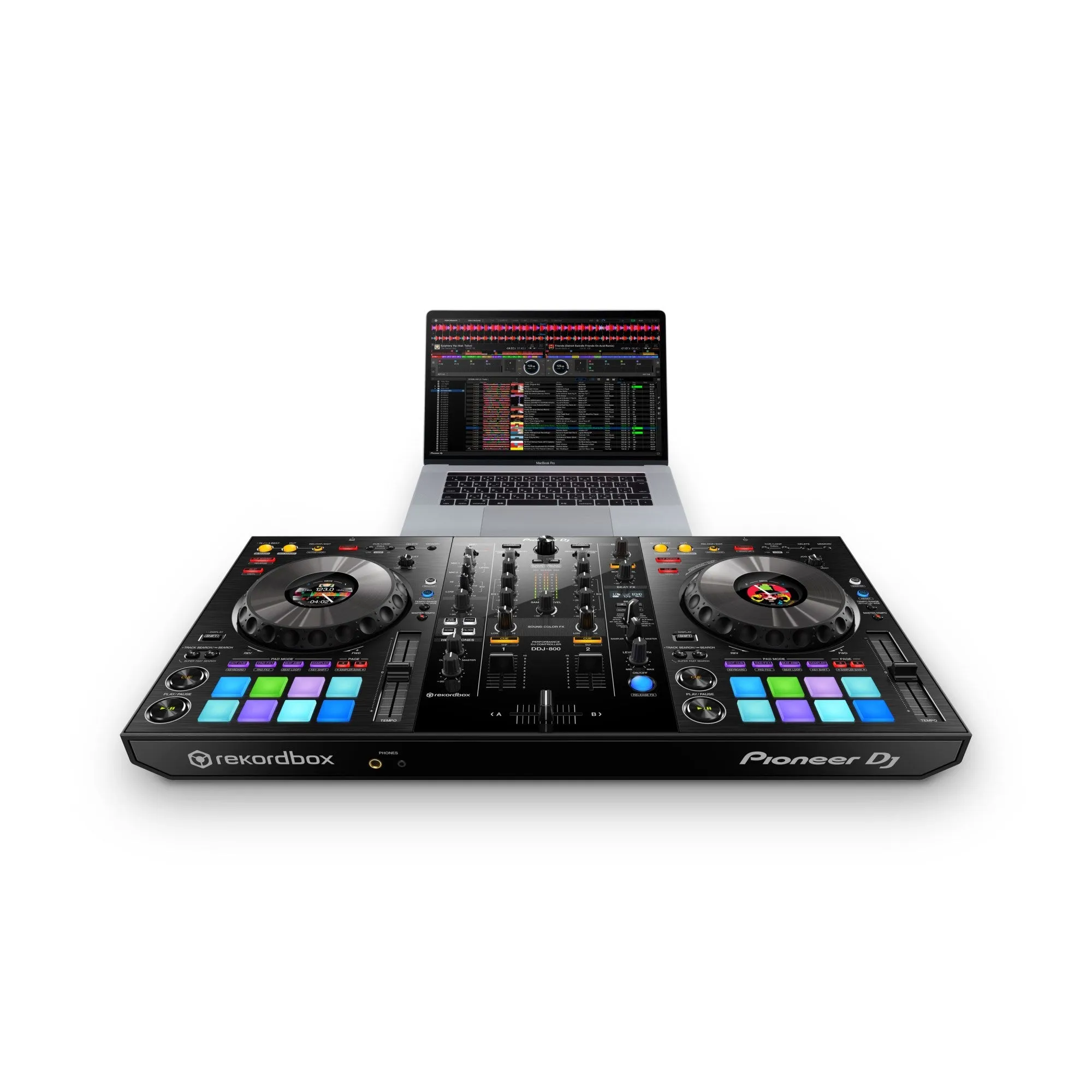 Pioneer DJ DDJ-800 2-Channel Performance DJ Controller for Rekordbox, Professional Audio Interface Mixer DJ Equipment