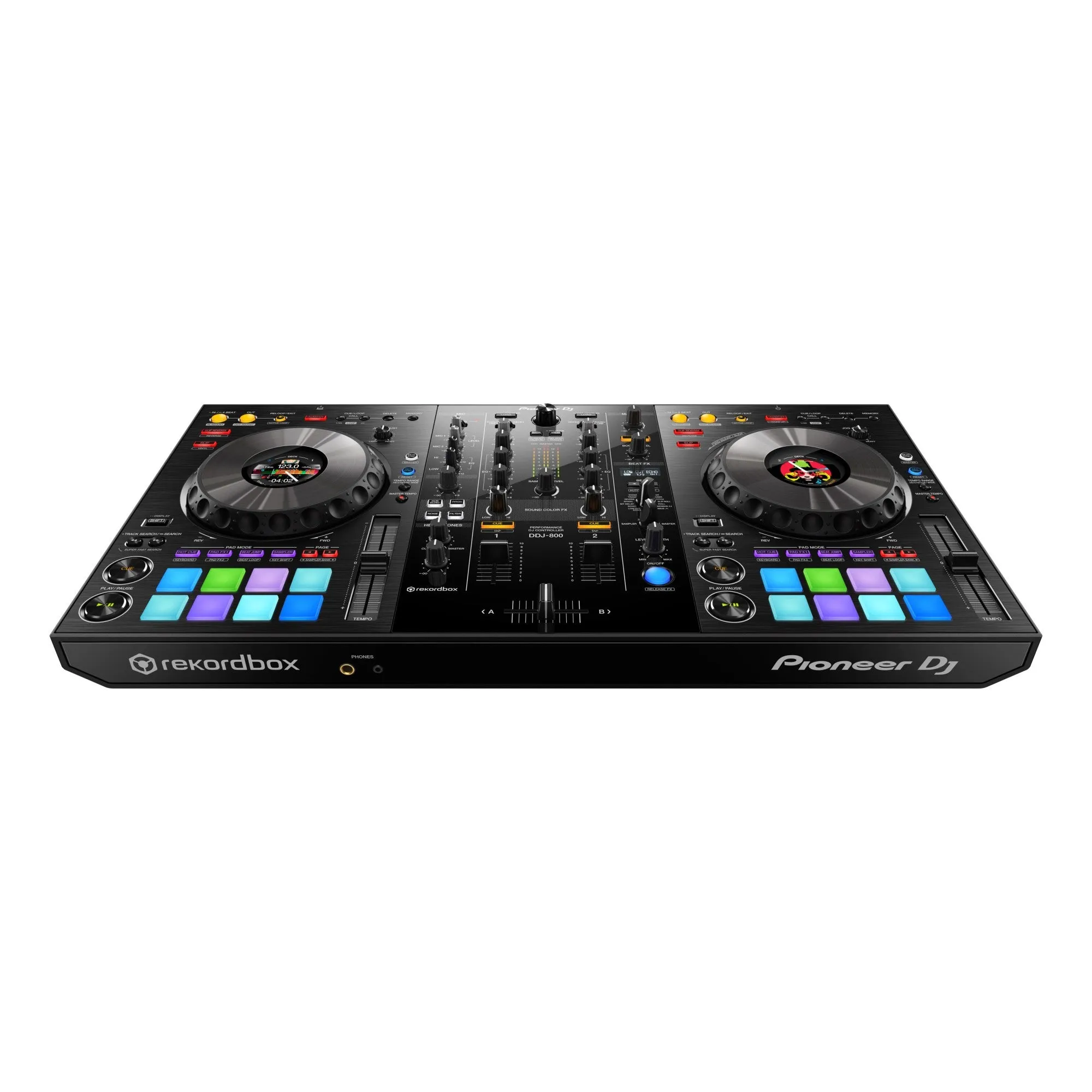 Pioneer DJ DDJ-800 2-Channel Performance DJ Controller for Rekordbox, Professional Audio Interface Mixer DJ Equipment