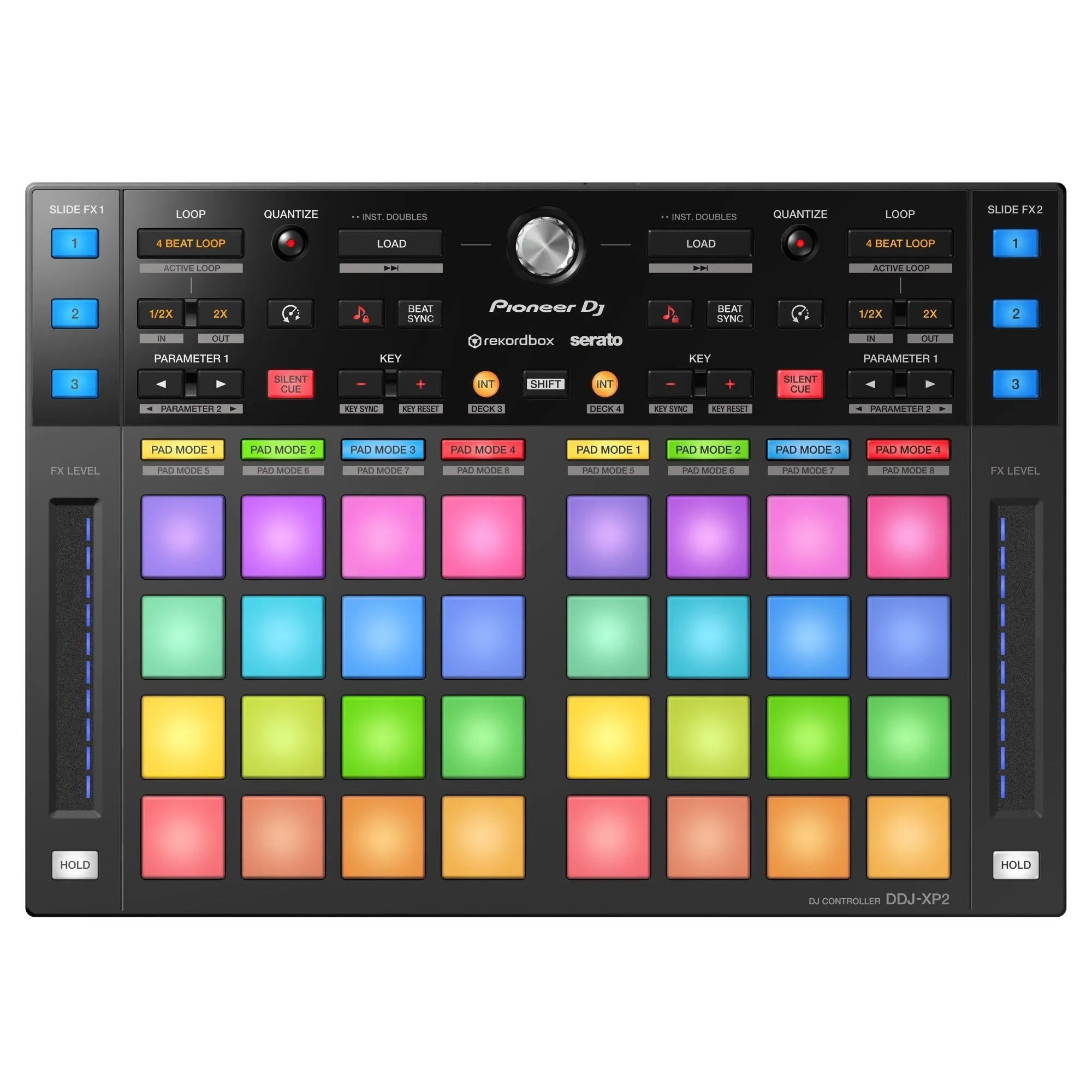 Pioneer DJ DDJ-XP2 Sub Controller for Rekordbox and Serato DJ Pro with 32 Pads, Professional Audio Equipment Mixer Interface