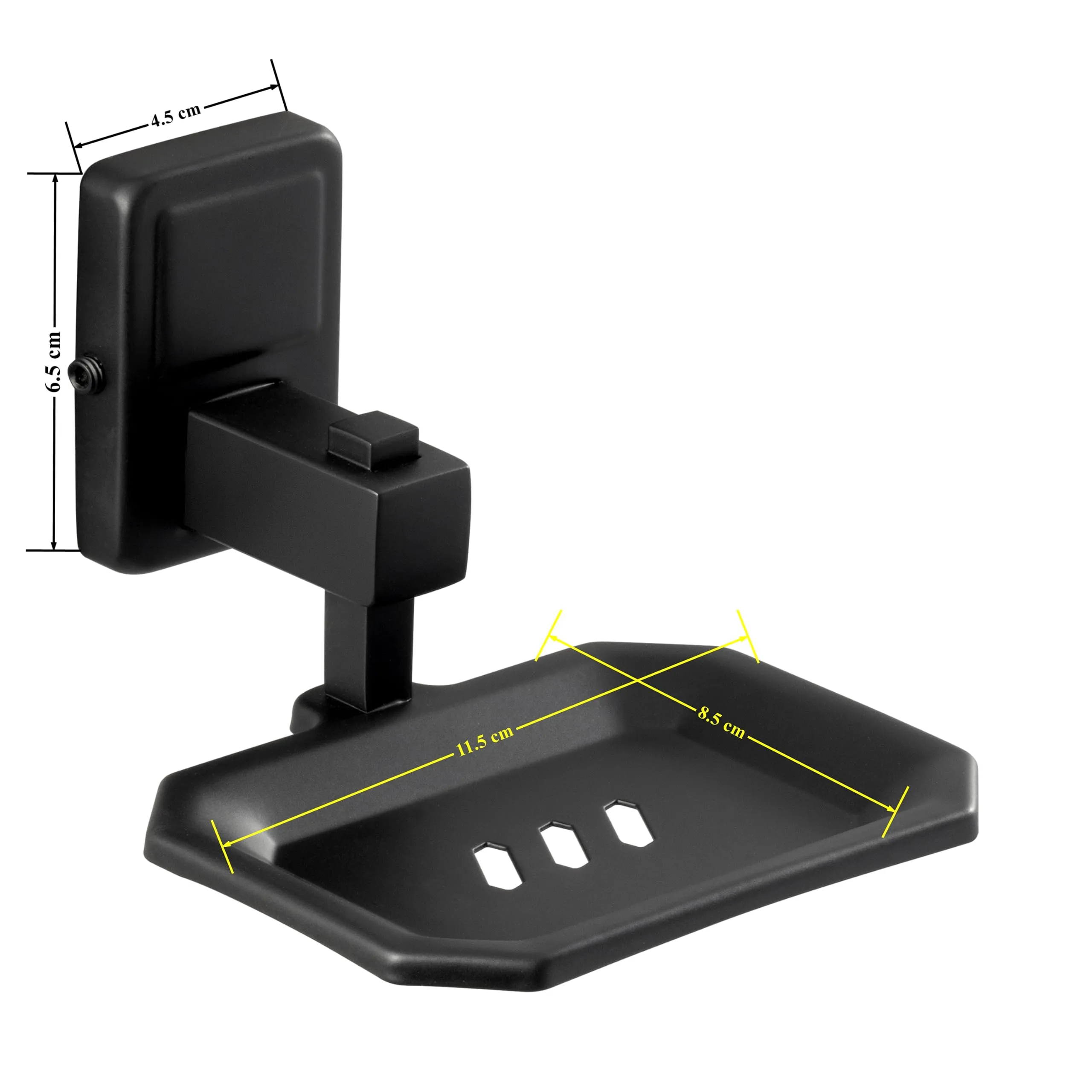 Plantex Darcy Black soap Holder Stand for Bathroom and wash Basin (304 Stainless Steel)
