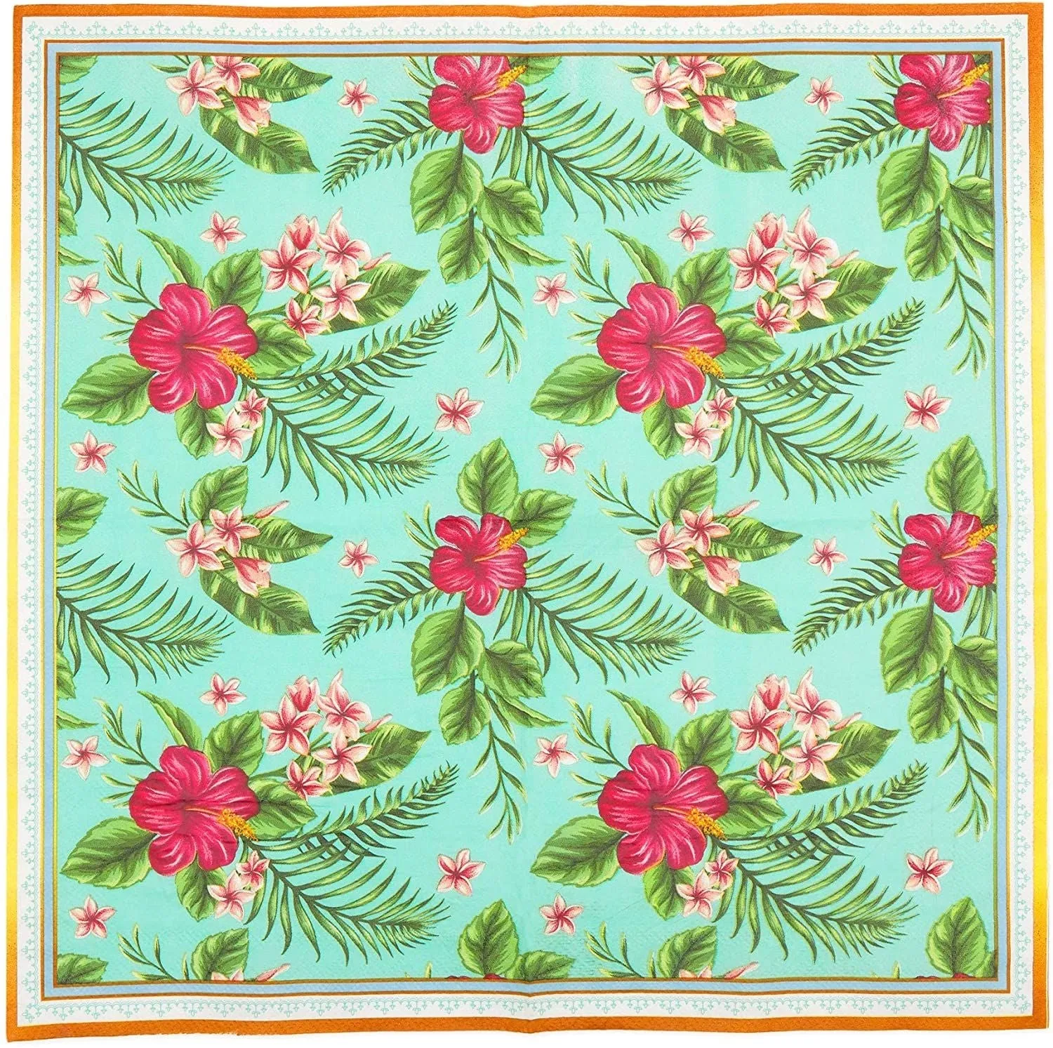 Plumeria Paper Napkins (6.5 x 6.5 In, 150 Pack)