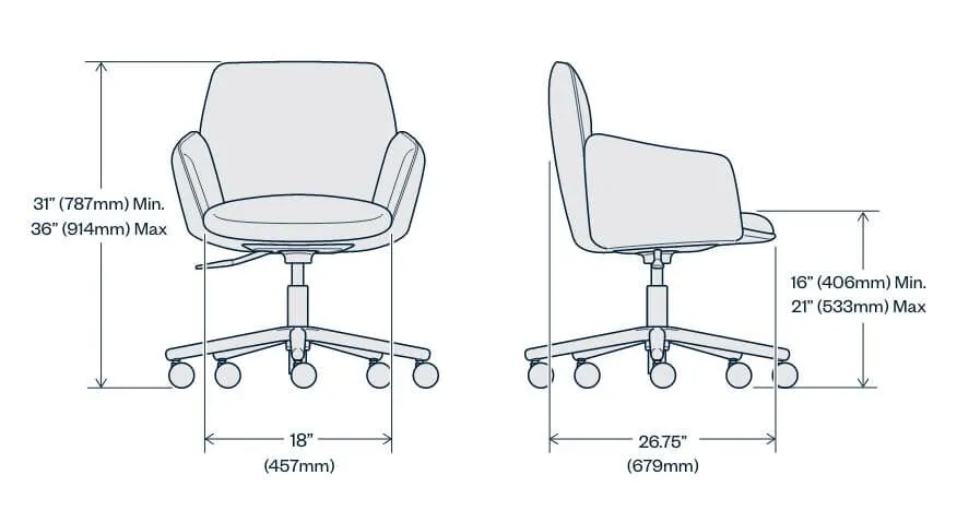 Poppy Guest Chair with 5-Star Base