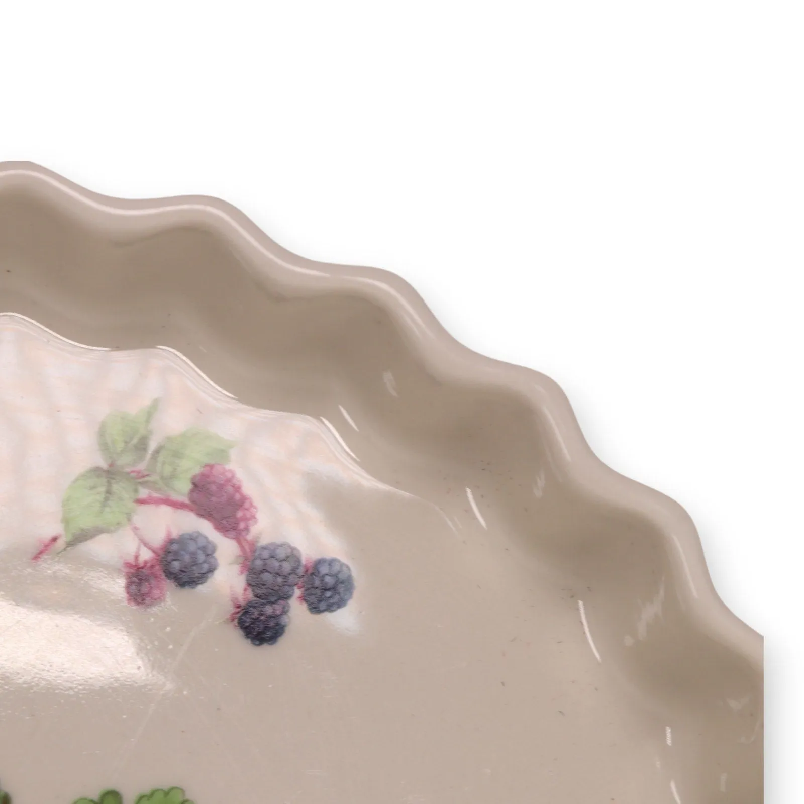 Portmeirion Botanic Garden 10 3/8" Scalloped Quiche Tart Dish England