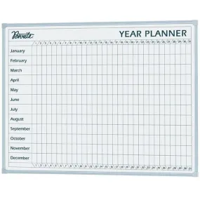 Quartet Penrite Slimline Whiteboard Porcelain Year Planner 900 X 600Mm