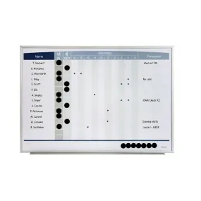 Quartet planner board matrix in/out 410x580mm