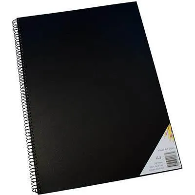 Quill Visual Art Diary 110Gsm 200 Page A3 Pp Black