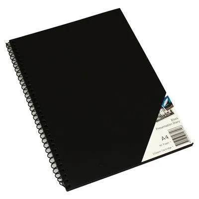 Quill Visual Art Diary 110Gsm 90 Page A4 Pp Black