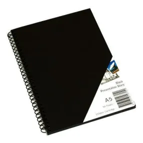 Quill Visual Art Diary 110Gsm 90 Page A5 Pp Black