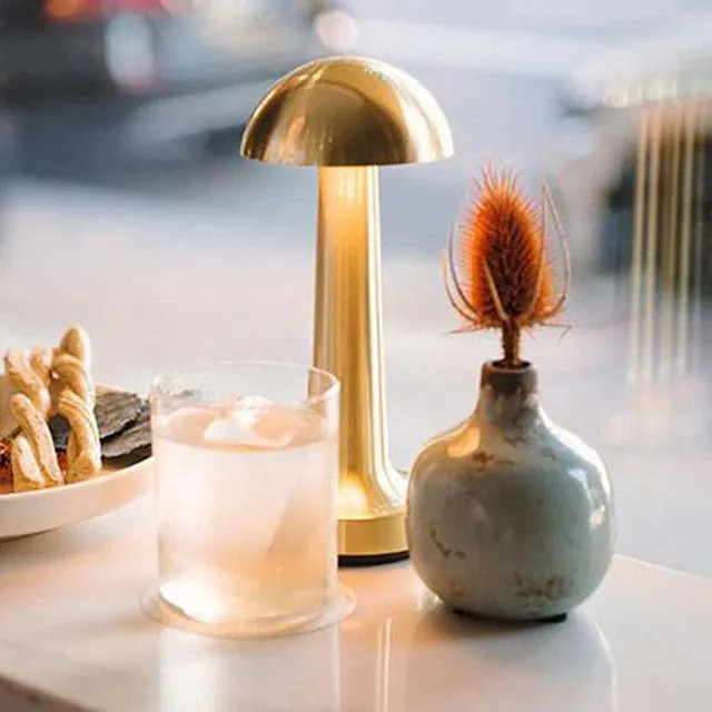 Rechargeable Led Mushroom 3-Color Temperature Touch Table Lamp Ab-Td26