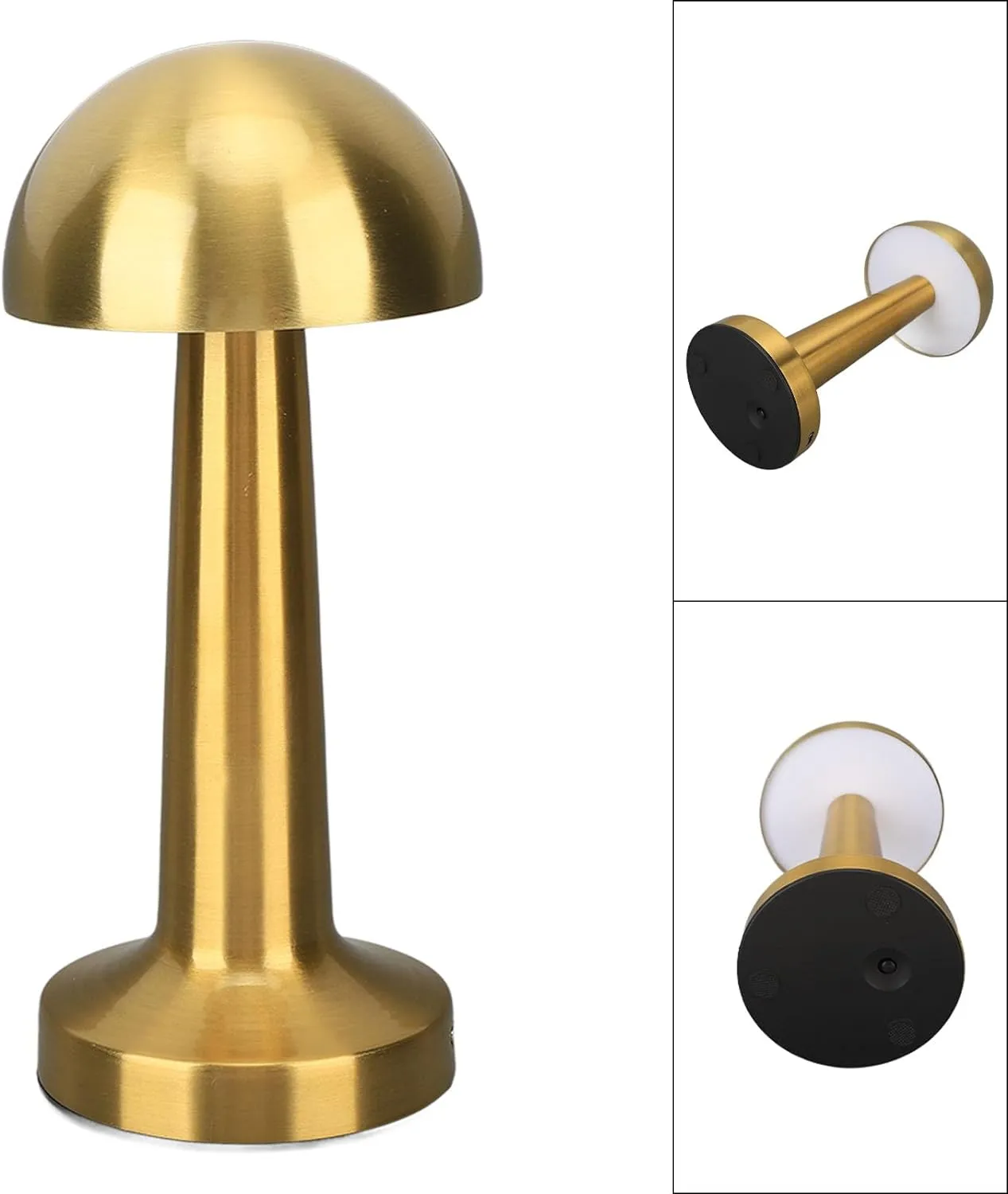 Rechargeable Led Mushroom 3-Color Temperature Touch Table Lamp Ab-Td26