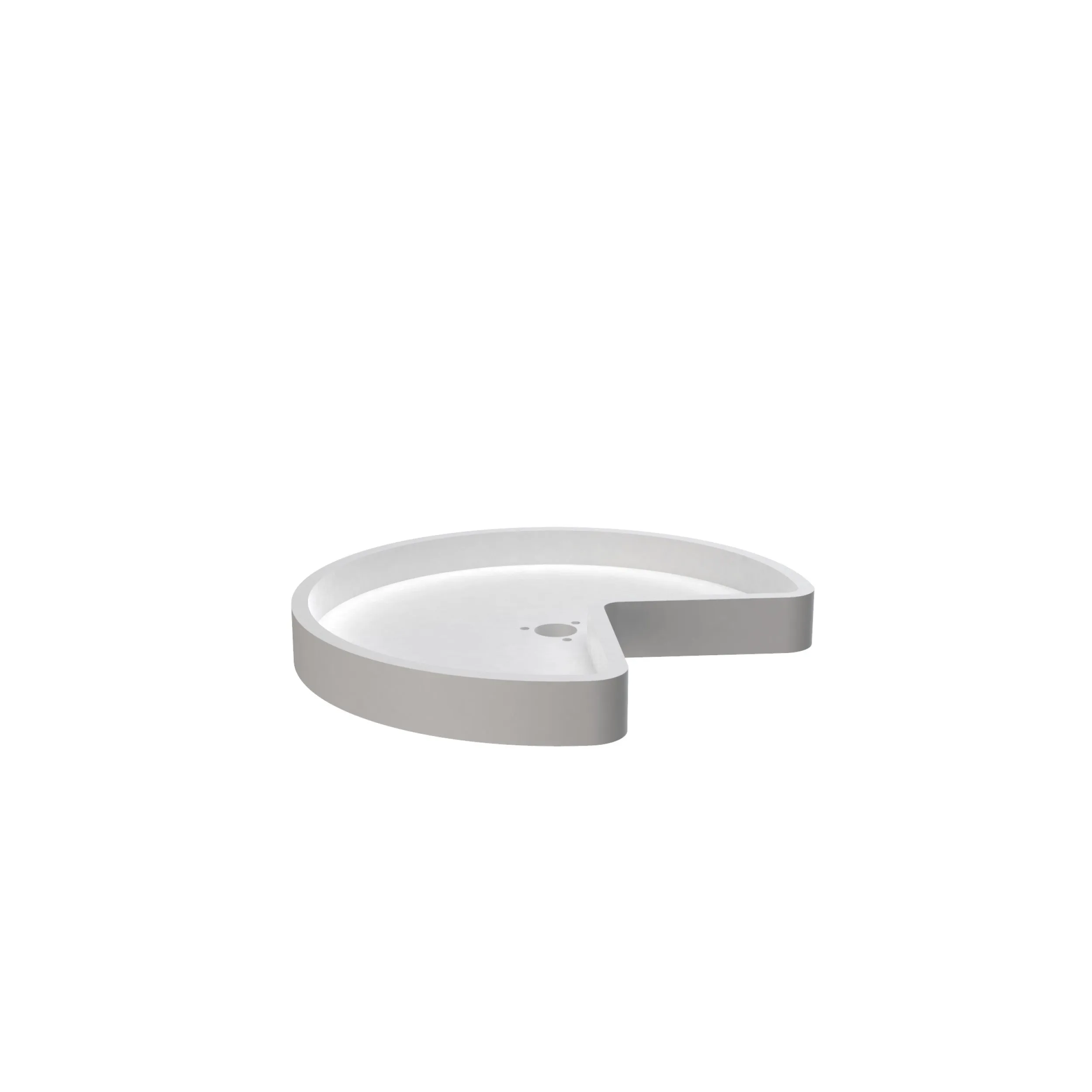 Rev-A-Shelf / 6471-18-11-52 / Polymer Kidney-Shaped 1-Shelf Lazy Susan Shelf for Corner Wall Cabinets (No Post Included)
